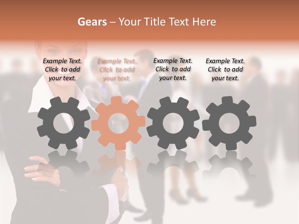 Blond Businesswoman Smart PowerPoint Template