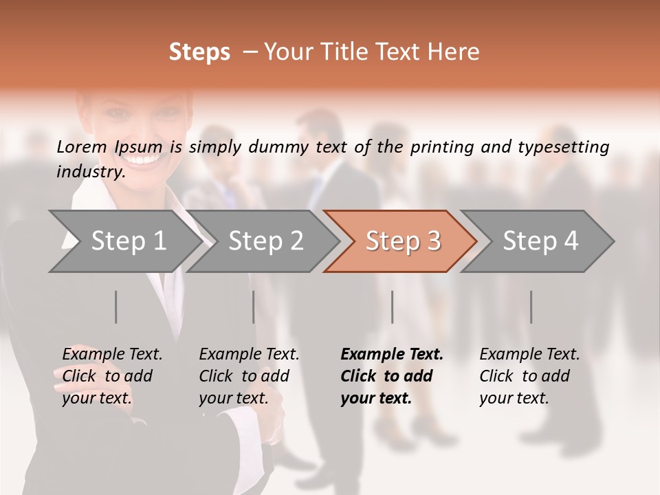 Blond Businesswoman Smart PowerPoint Template