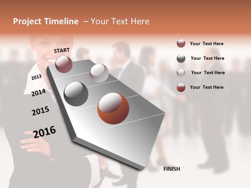 Blond Businesswoman Smart PowerPoint Template