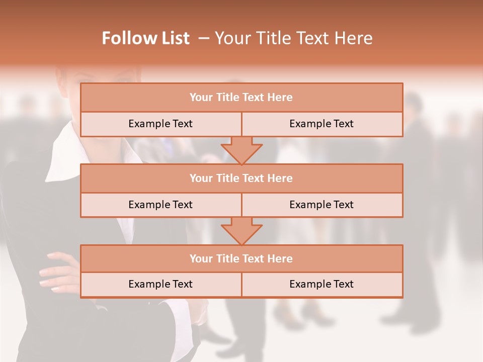 Blond Businesswoman Smart PowerPoint Template