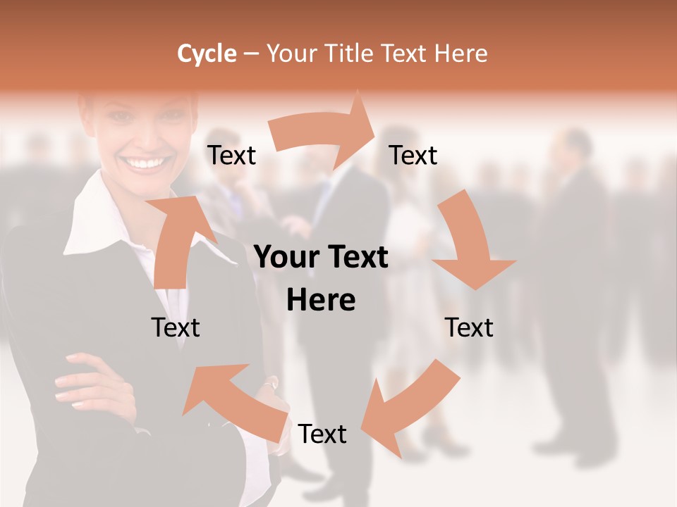 Blond Businesswoman Smart PowerPoint Template