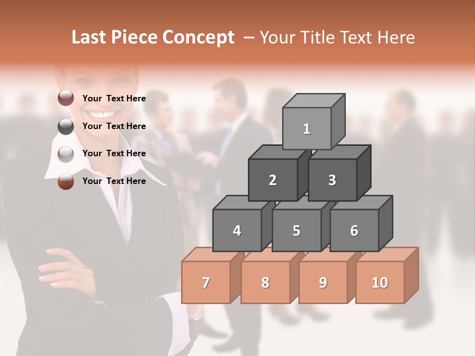 Blond Businesswoman Smart PowerPoint Template