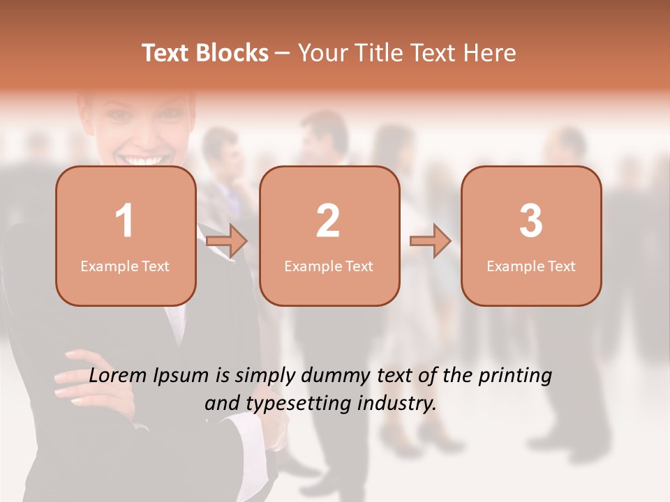 Blond Businesswoman Smart PowerPoint Template