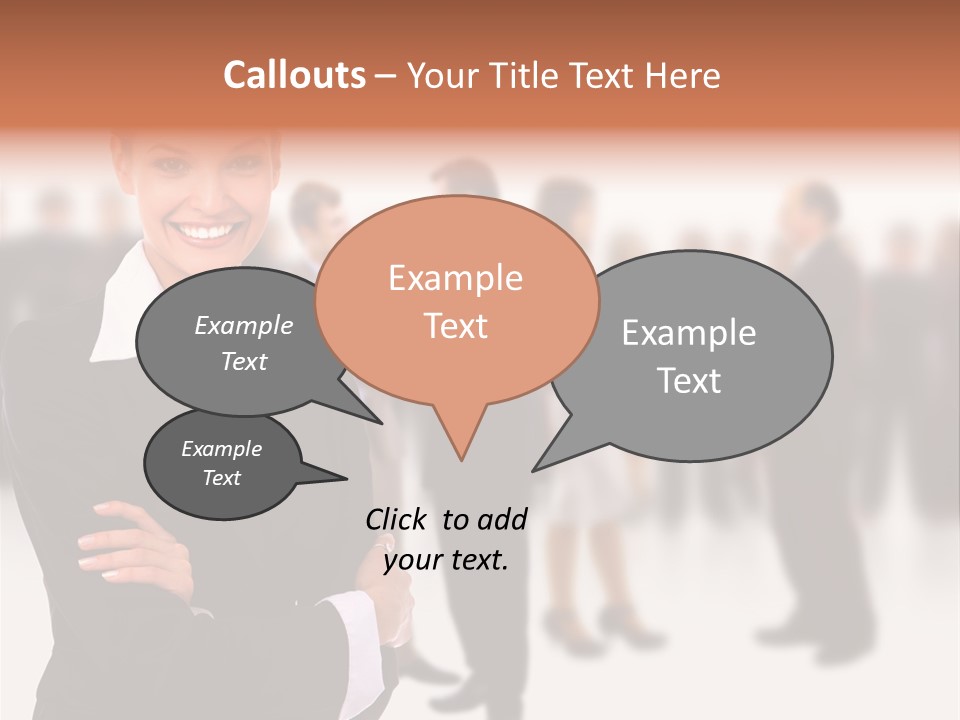 Blond Businesswoman Smart PowerPoint Template