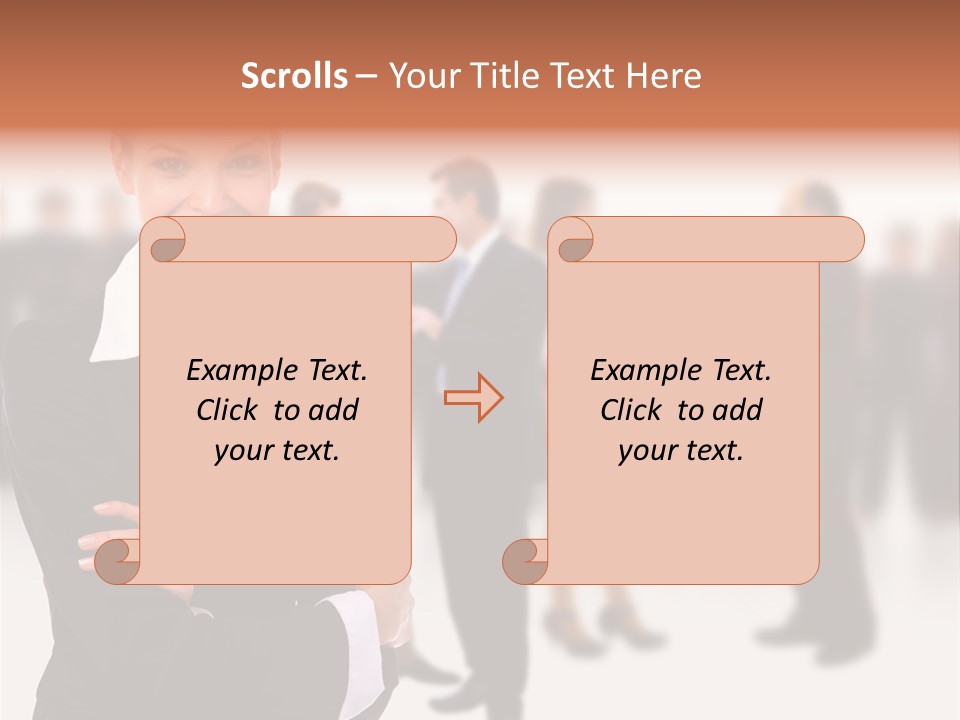 Blond Businesswoman Smart PowerPoint Template