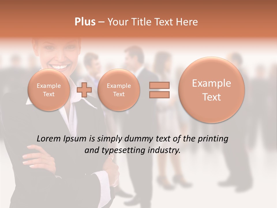 Blond Businesswoman Smart PowerPoint Template