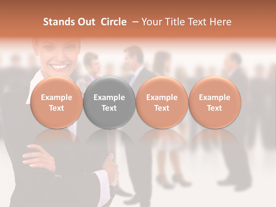 Blond Businesswoman Smart PowerPoint Template