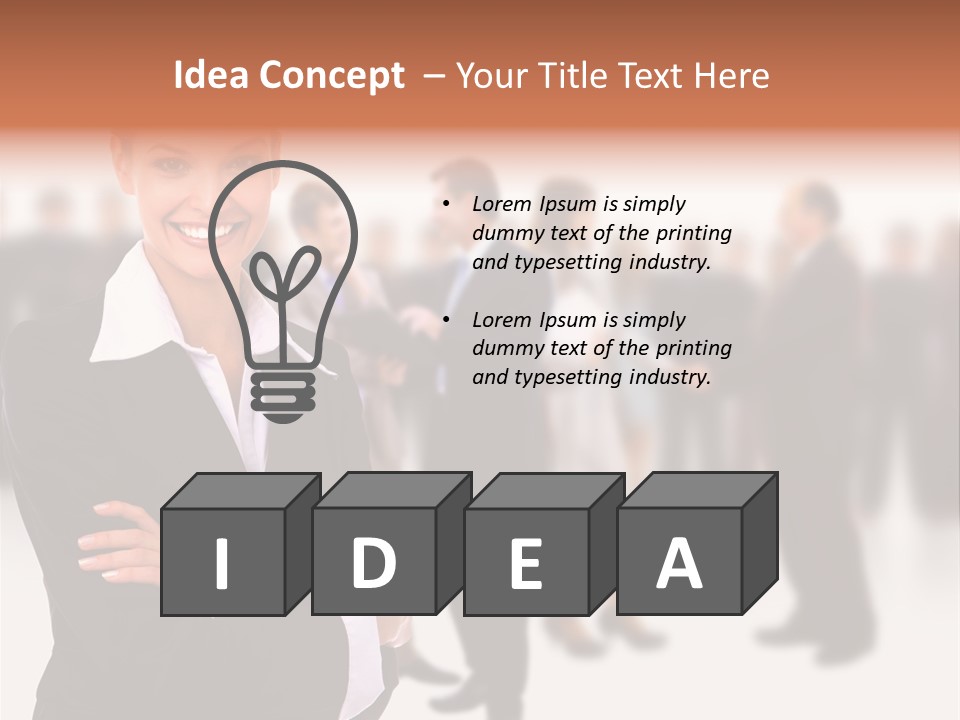 Blond Businesswoman Smart PowerPoint Template