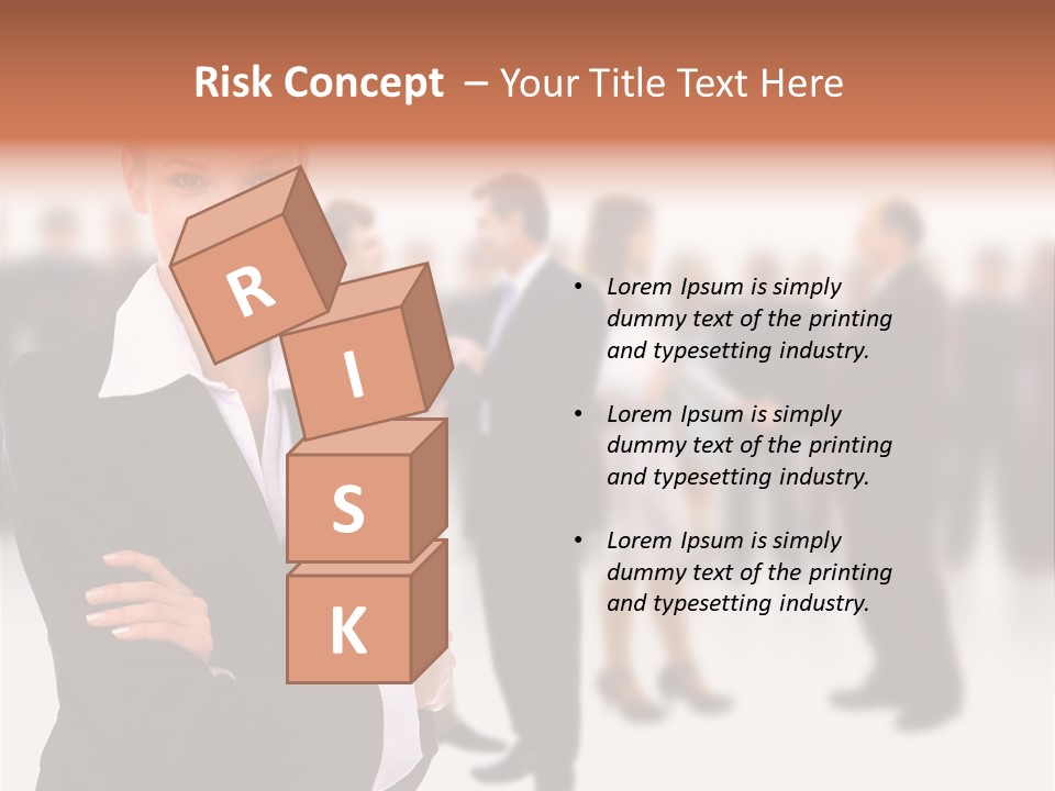 Blond Businesswoman Smart PowerPoint Template