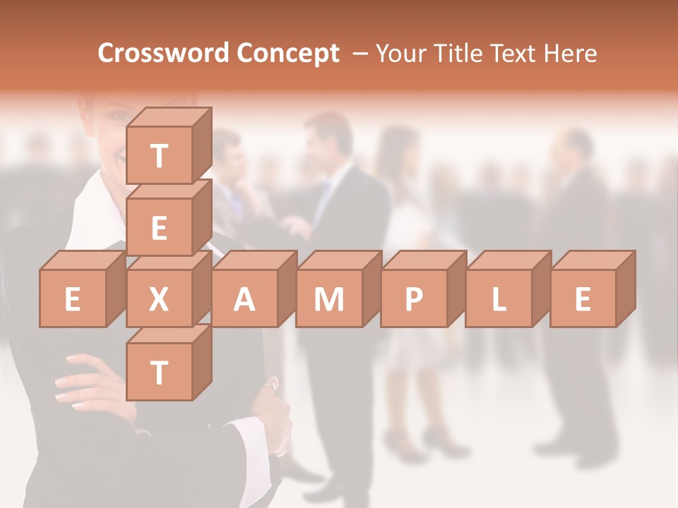 Blond Businesswoman Smart PowerPoint Template