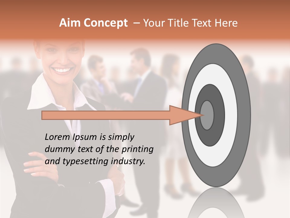 Blond Businesswoman Smart PowerPoint Template