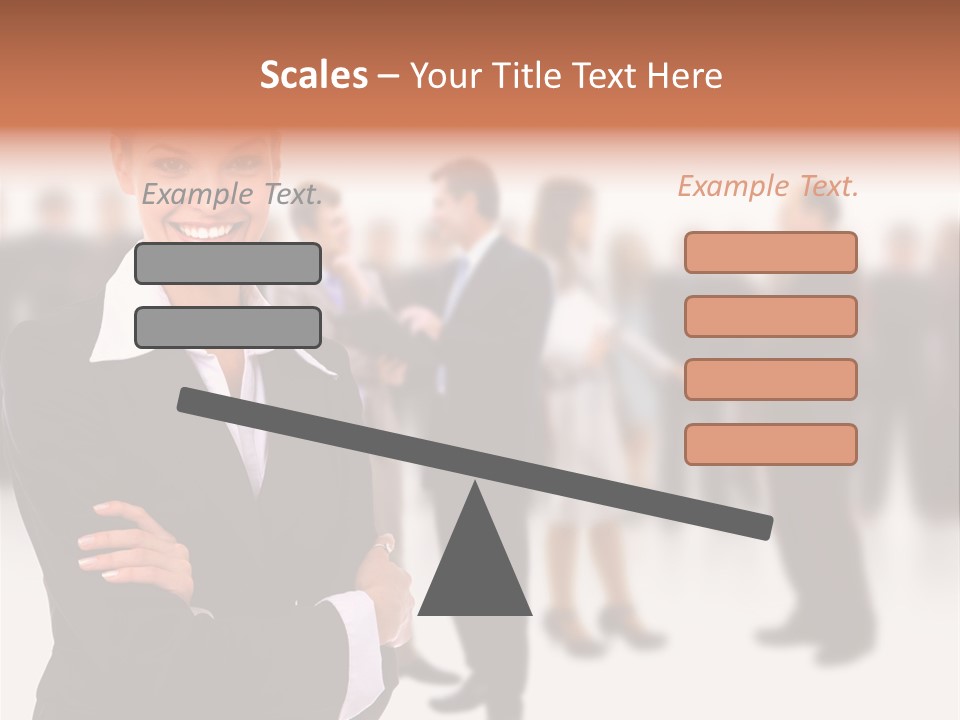 Blond Businesswoman Smart PowerPoint Template