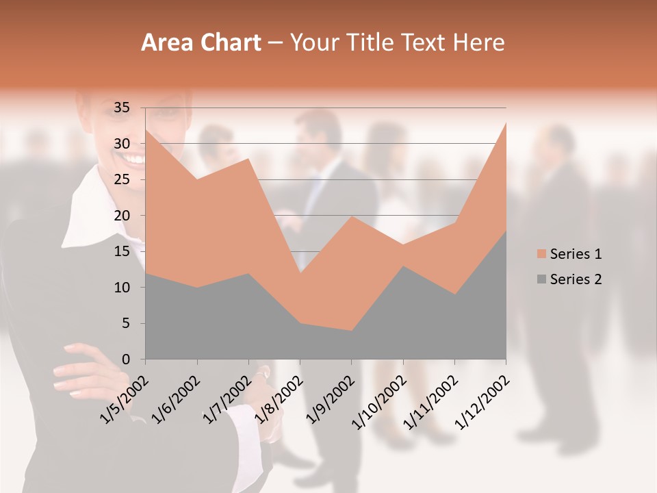 Blond Businesswoman Smart PowerPoint Template