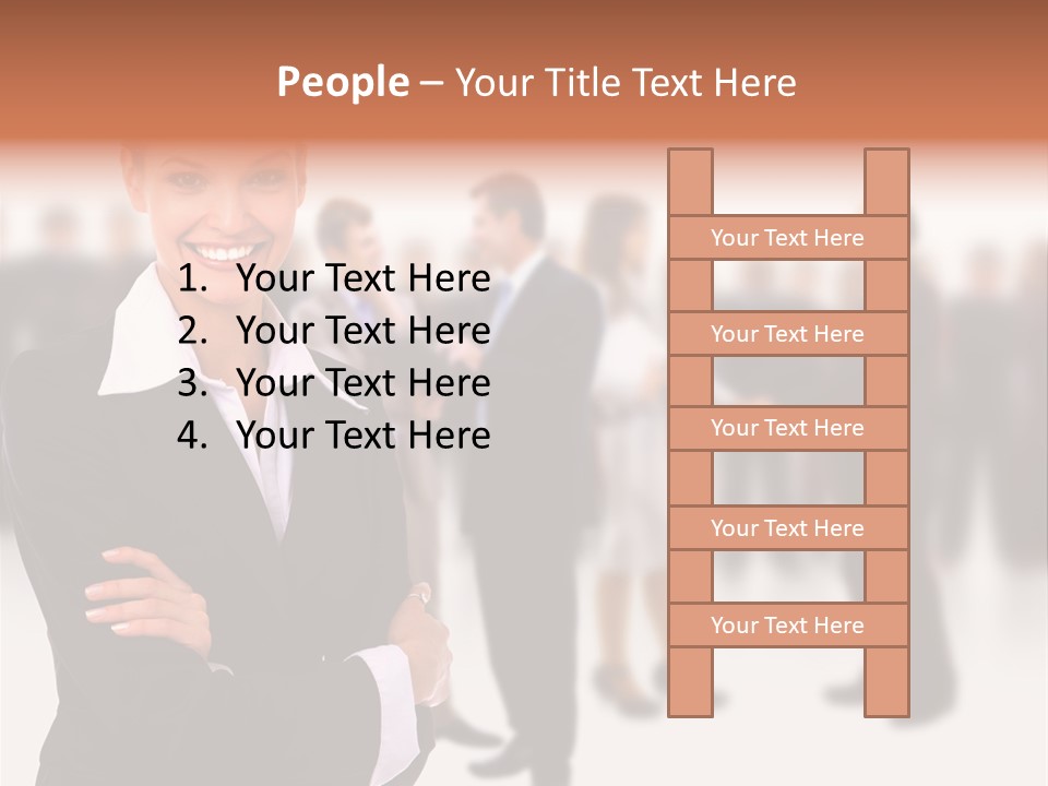 Blond Businesswoman Smart PowerPoint Template