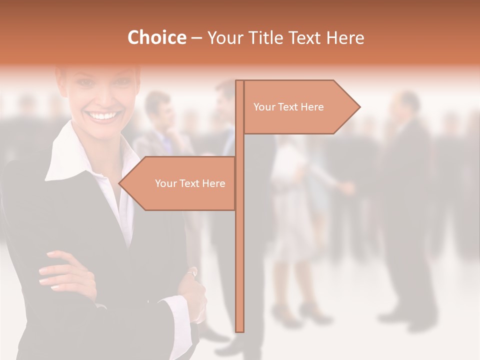 Blond Businesswoman Smart PowerPoint Template