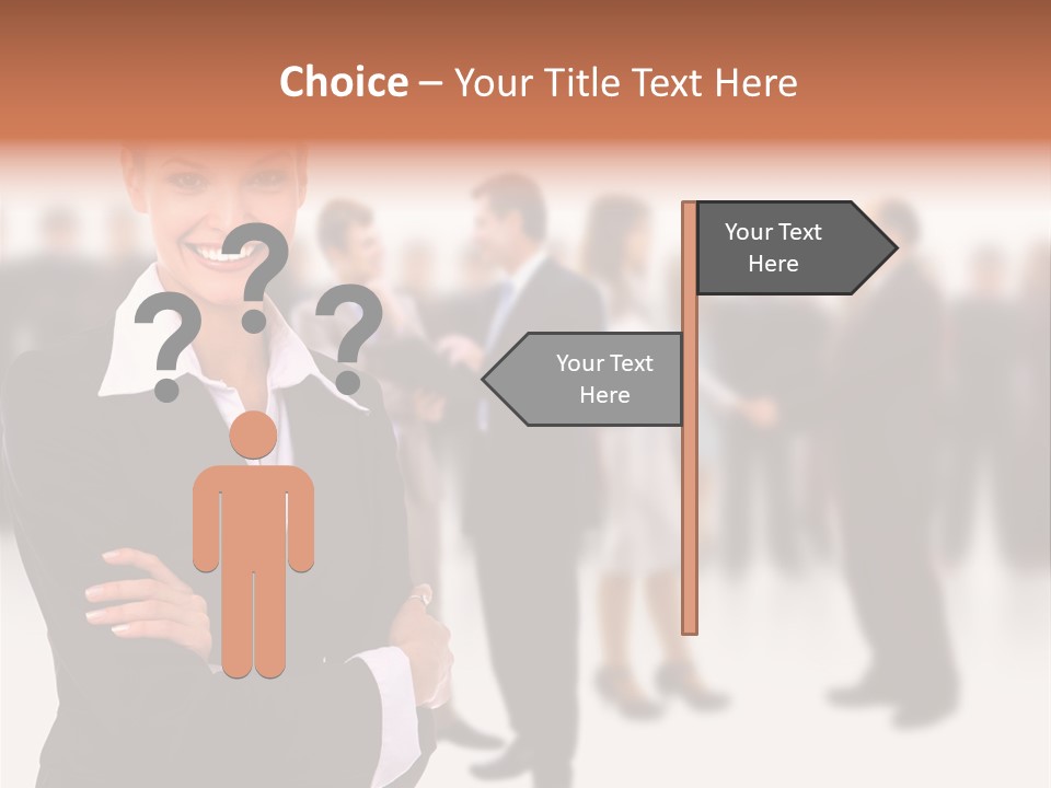 Blond Businesswoman Smart PowerPoint Template