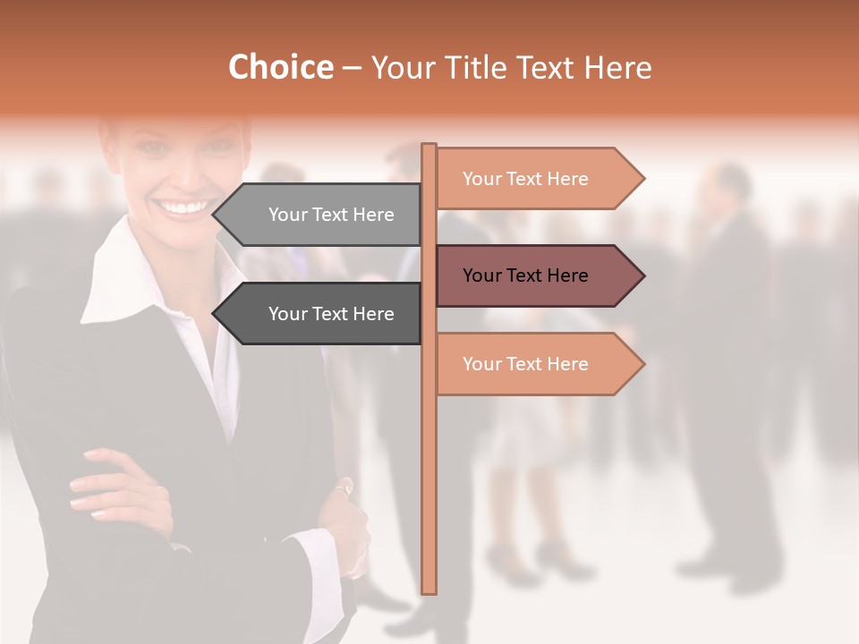 Blond Businesswoman Smart PowerPoint Template