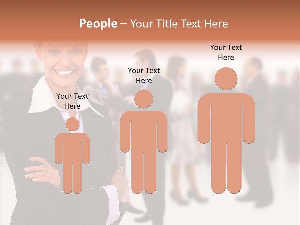 Blond Businesswoman Smart PowerPoint Template