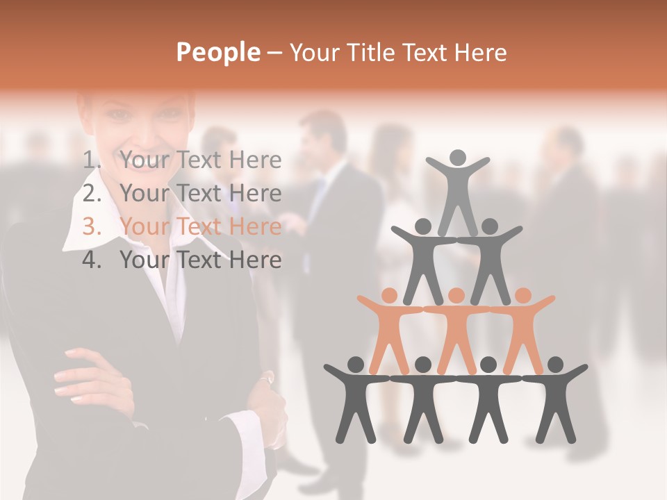 Blond Businesswoman Smart PowerPoint Template