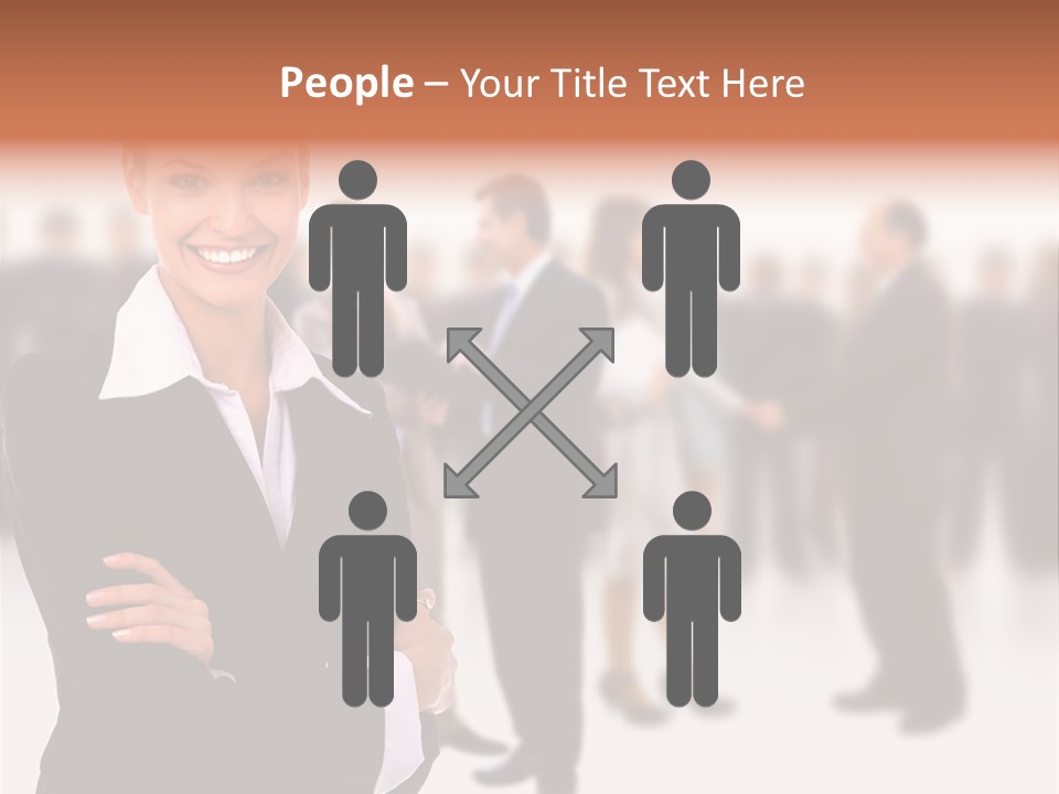 Blond Businesswoman Smart PowerPoint Template