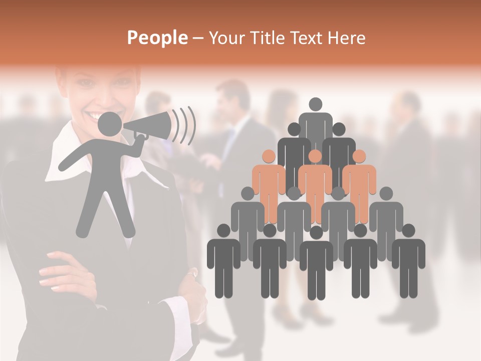 Blond Businesswoman Smart PowerPoint Template