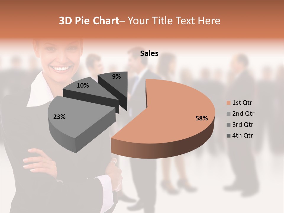 Blond Businesswoman Smart PowerPoint Template