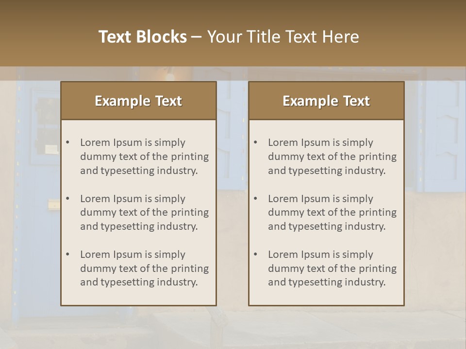 Western Tower Handrail PowerPoint Template