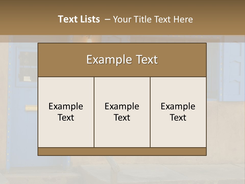 Western Tower Handrail PowerPoint Template