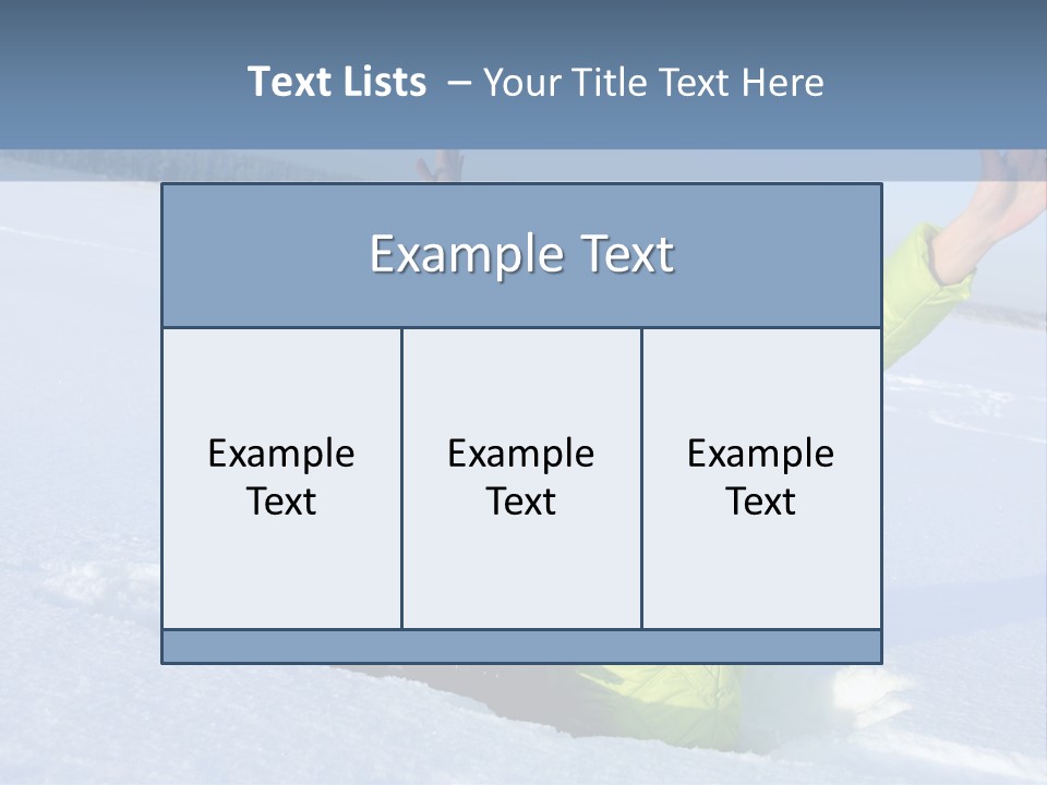 A Woman Sitting In The Snow With Her Arms Up PowerPoint Template