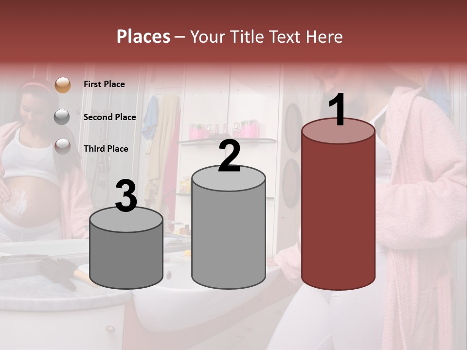 Pregnant Casual Indoors PowerPoint Template