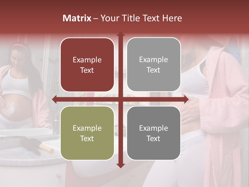 Pregnant Casual Indoors PowerPoint Template