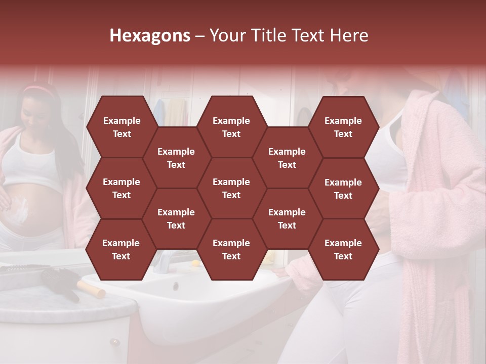 Pregnant Casual Indoors PowerPoint Template