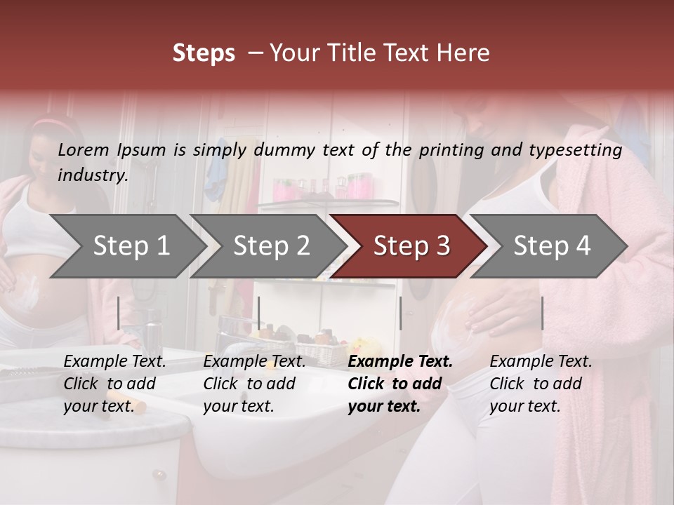 Pregnant Casual Indoors PowerPoint Template