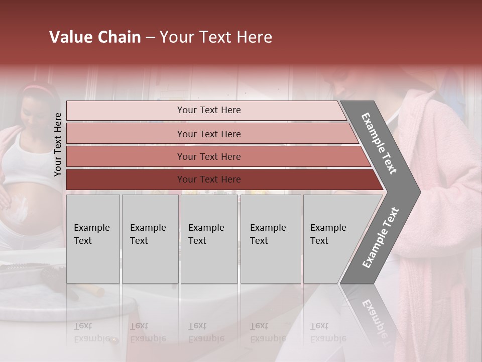 Pregnant Casual Indoors PowerPoint Template