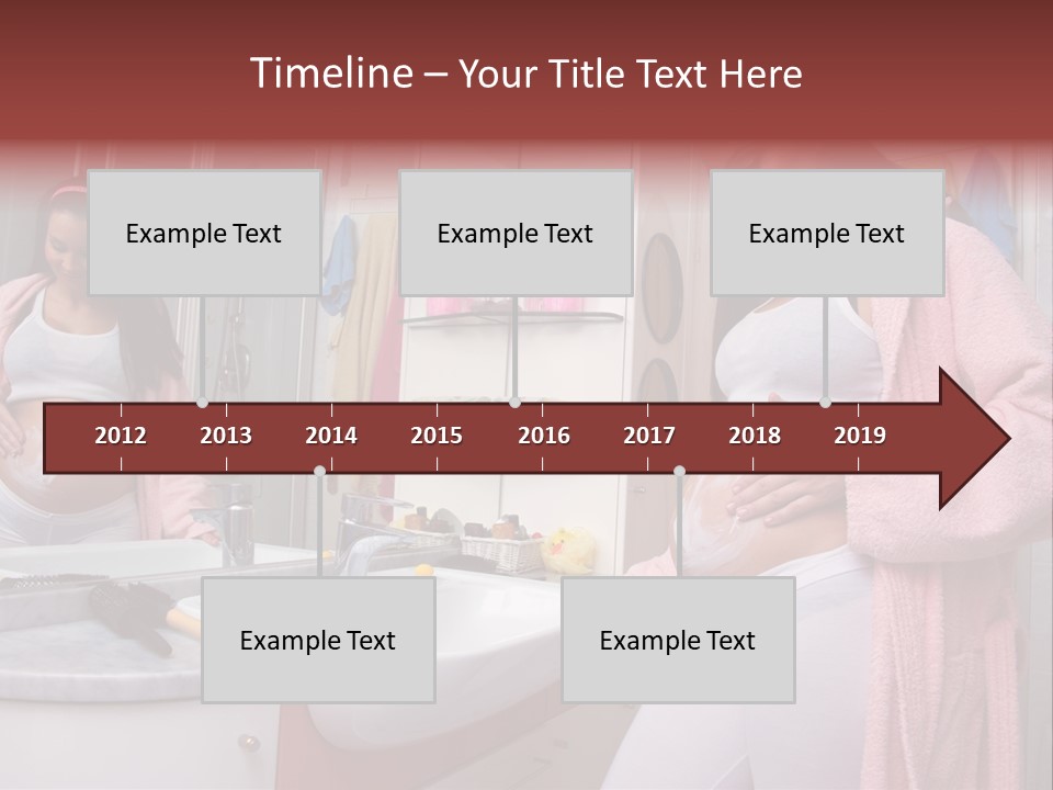 Pregnant Casual Indoors PowerPoint Template
