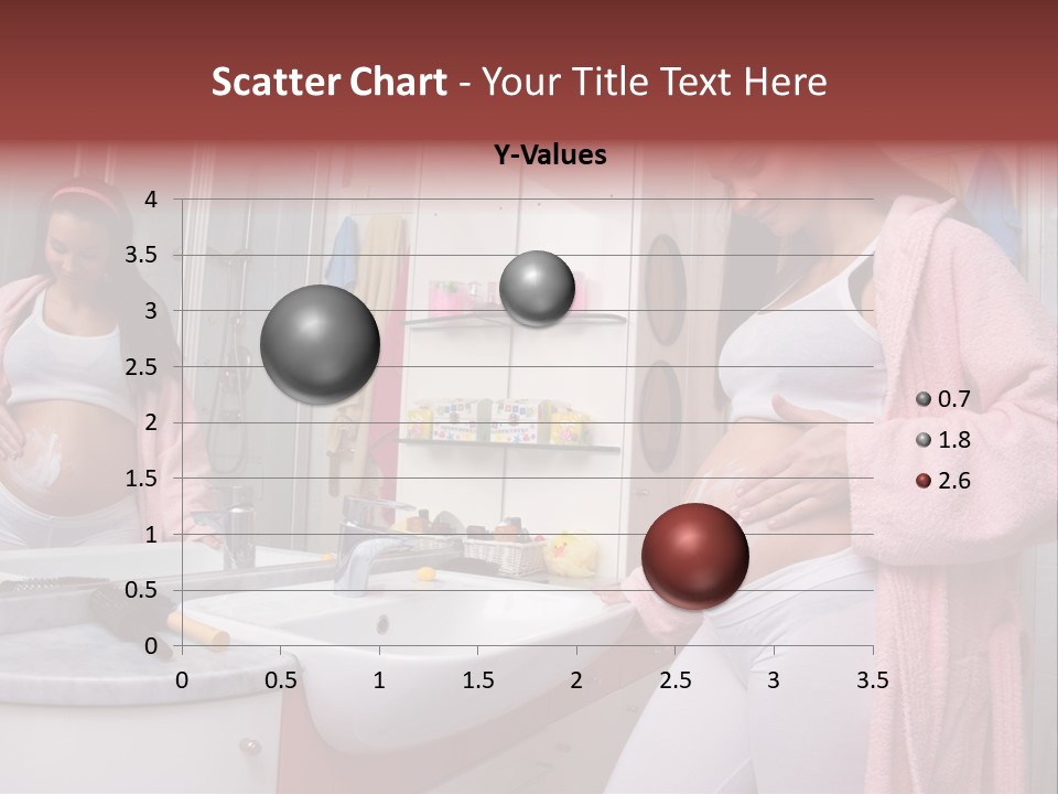 Pregnant Casual Indoors PowerPoint Template