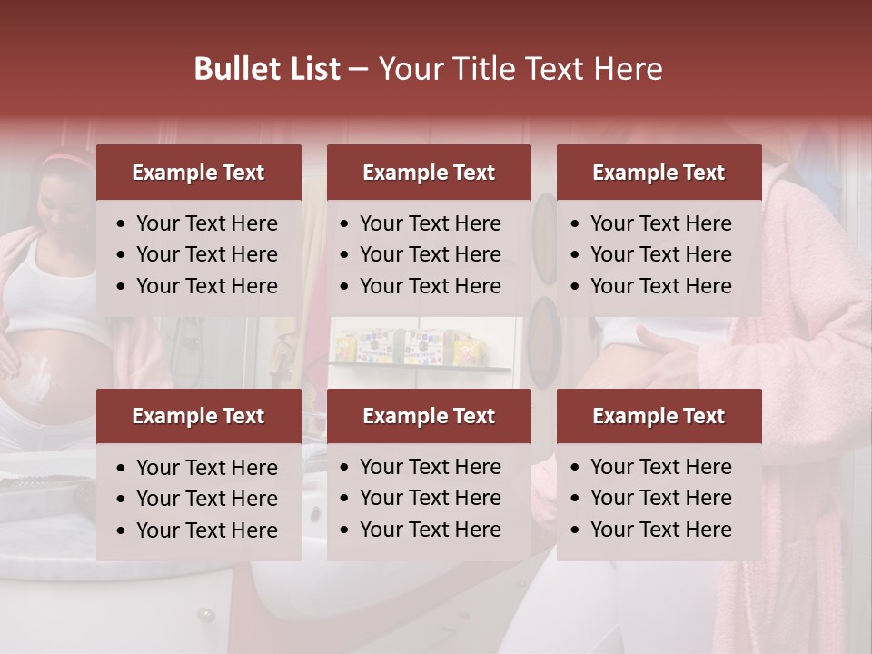 Pregnant Casual Indoors PowerPoint Template