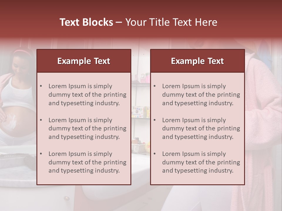 Pregnant Casual Indoors PowerPoint Template