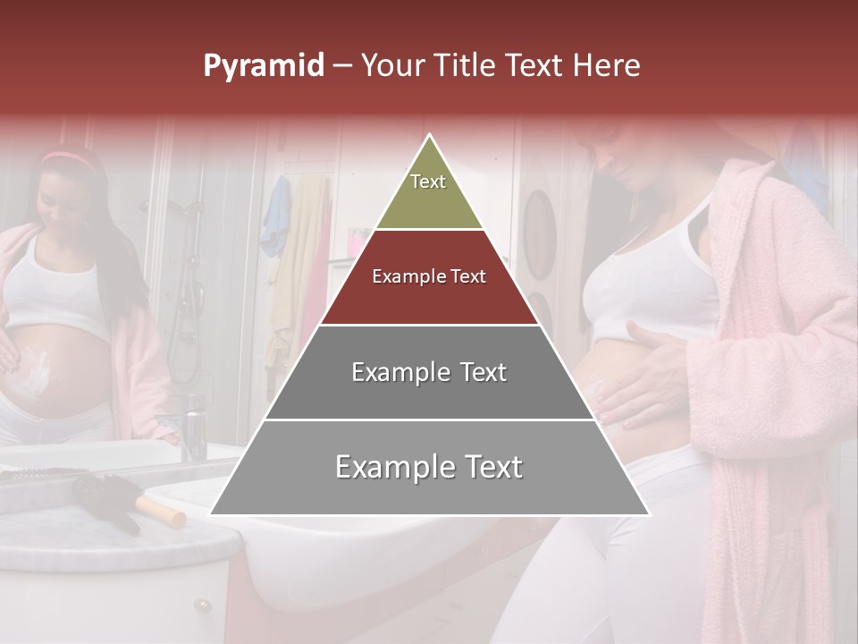 Pregnant Casual Indoors PowerPoint Template