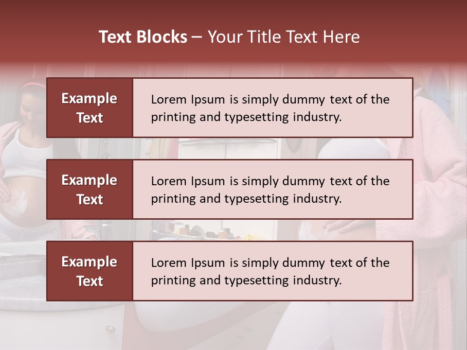 Pregnant Casual Indoors PowerPoint Template