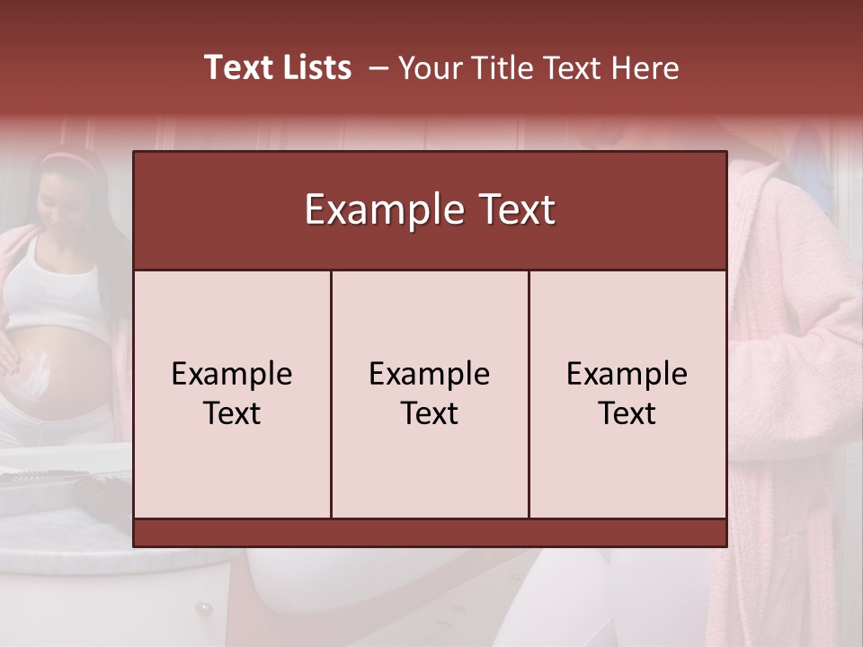 Pregnant Casual Indoors PowerPoint Template