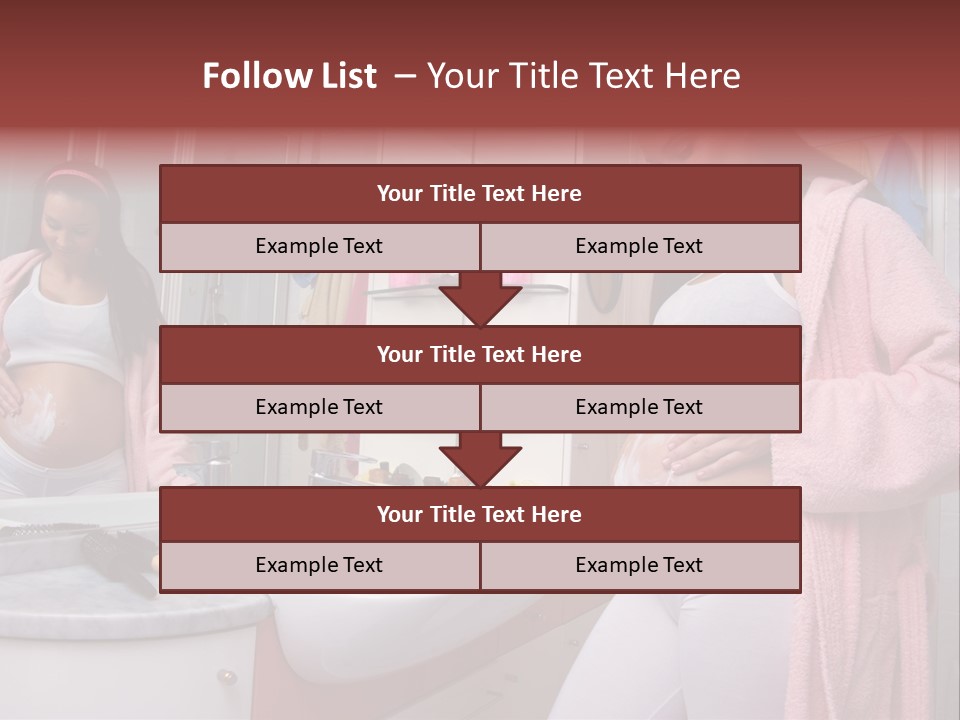 Pregnant Casual Indoors PowerPoint Template