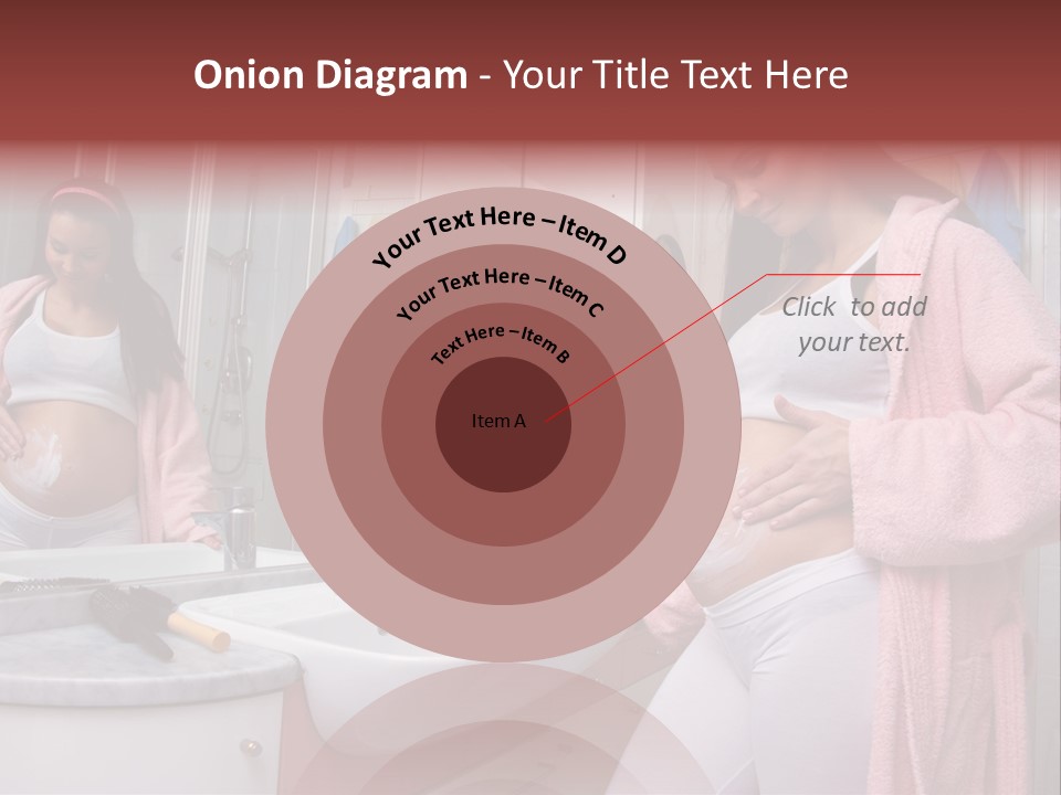 Pregnant Casual Indoors PowerPoint Template