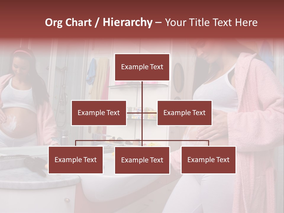 Pregnant Casual Indoors PowerPoint Template