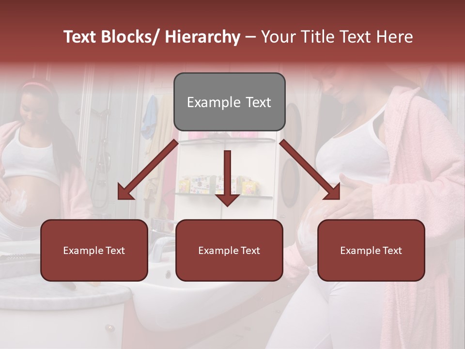 Pregnant Casual Indoors PowerPoint Template