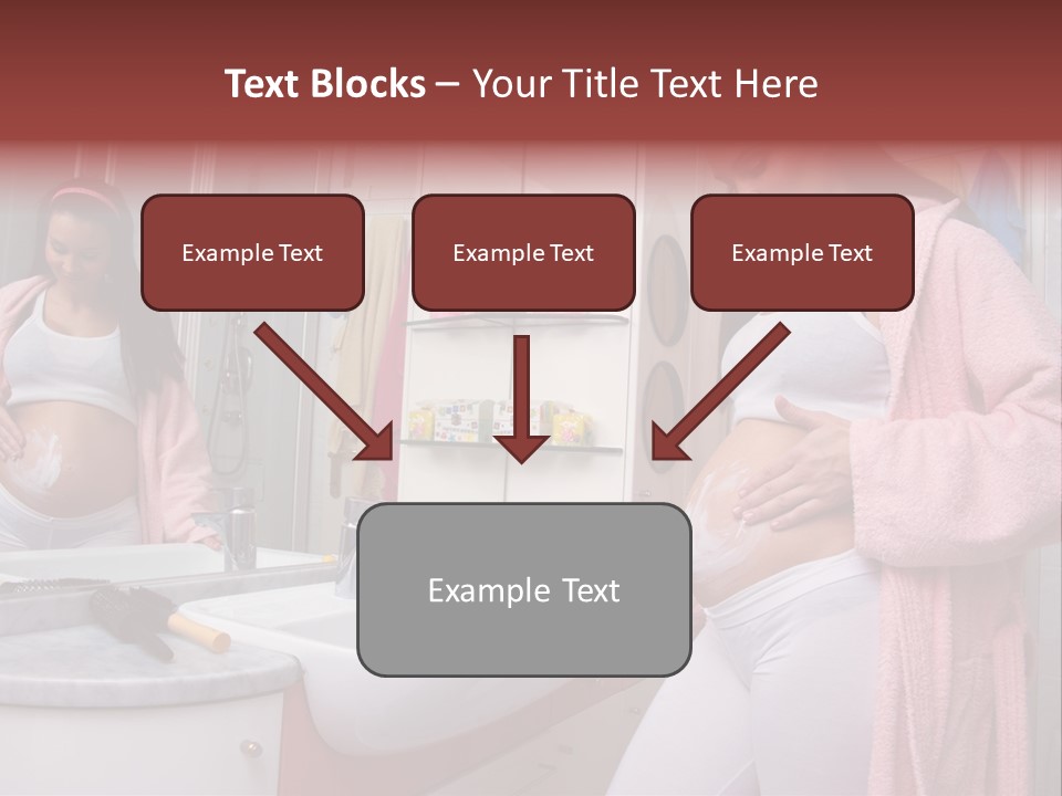 Pregnant Casual Indoors PowerPoint Template