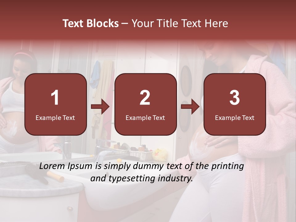 Pregnant Casual Indoors PowerPoint Template