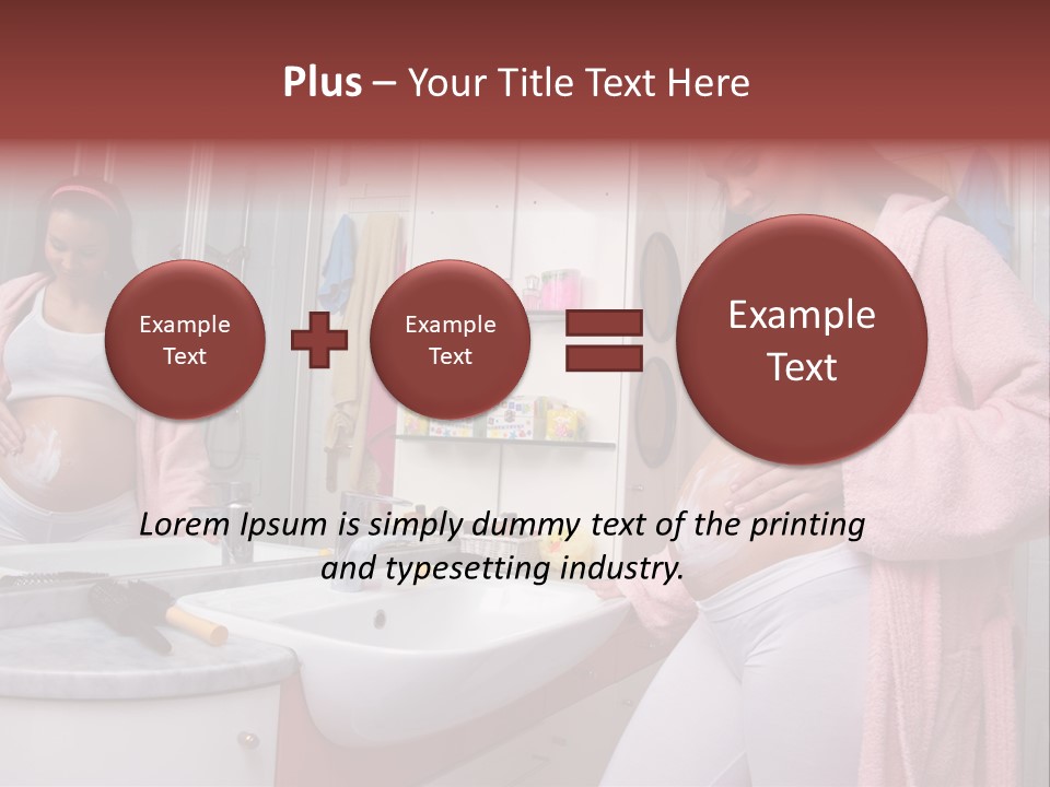 Pregnant Casual Indoors PowerPoint Template