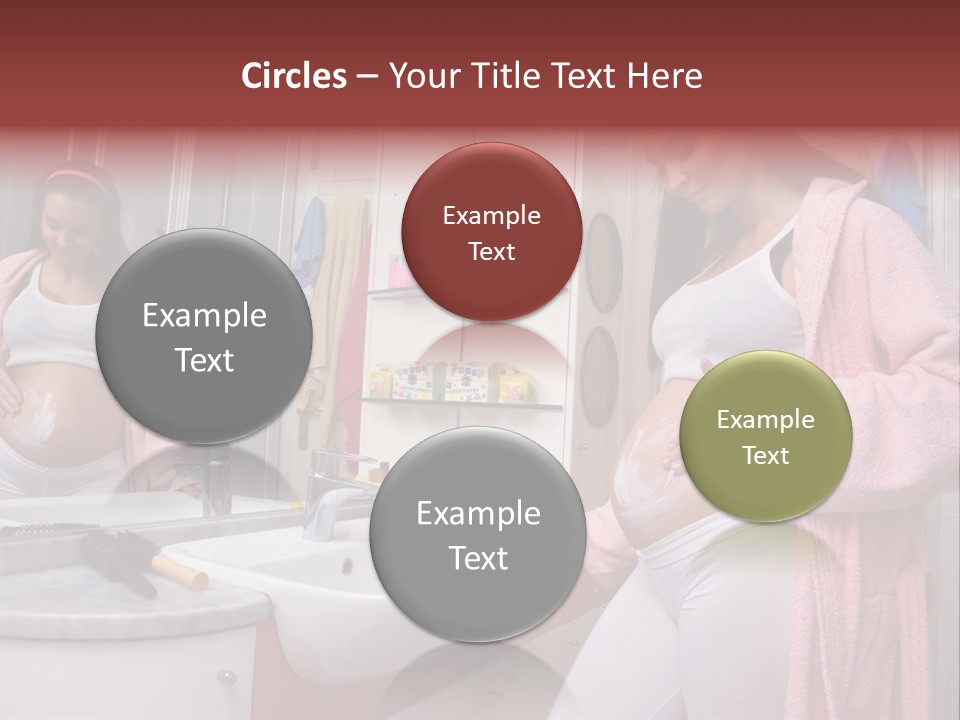 Pregnant Casual Indoors PowerPoint Template