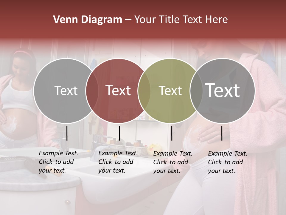 Pregnant Casual Indoors PowerPoint Template